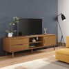 vidaXL TV-benk MOLDE brun 158x40x49 cm heltre furu