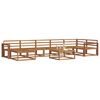 vidaXL Utend&oslash;rs sofa-sett 8 pcs Naturlig Solid akasietre