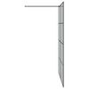 vidaXL Walk-in Dusjvegg Svart 140 x 195 cm herdet glass