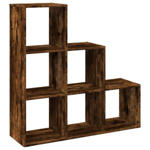 vidaXL Romdeler bokhylle&nbsp;3 etasjer&nbsp;svart 99x29x99 cm konstruert tre