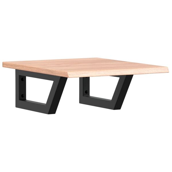 vidaXL Servanthylle veggmontert stål og heltre eik