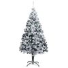 vidaXL Kunstig juletre med 300 LED Hvit 180 cm PVC og St&aring;l og Plast