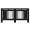 vidaXL Radiator Deksel Svart Eik 172 x 19 x 81,5 cm Konstruert tre