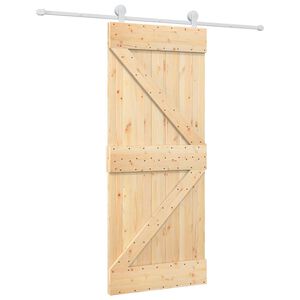 vidaXL Skyved&oslash;r 85 x 210 cm Massiv Furu Tre (Ubehandlet)