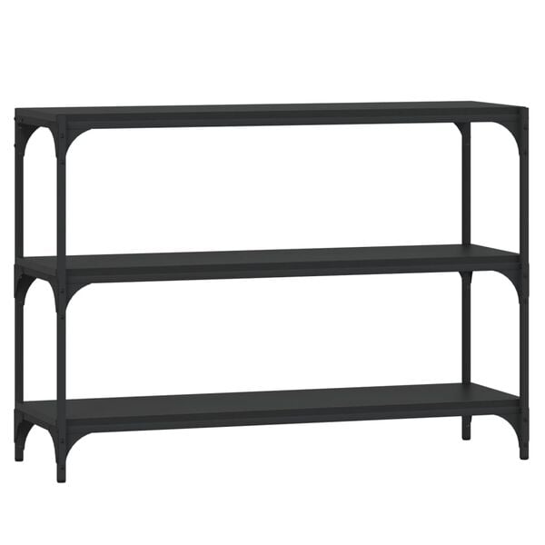 vidaXL Bokhyllesvart 100x33x70,5 cm konstruert tre og st&aring;l