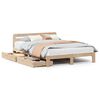 vidaXL Sengeramme uten madrass hvit 135x190 cm heltre furu