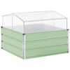 vidaXL Plantekassed Pastellgr&oslash;nn 100 x 100 x 77 cm Galvanisert St&aring;l