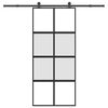 vidaXL Skyved&oslash;r med monteringssett 90x205 cm herdet glass og aluminium