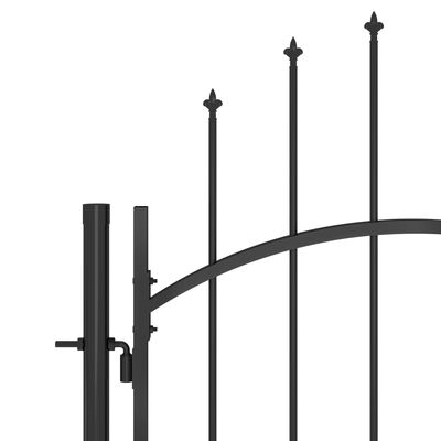 vidaXL Hageport stål 1x2,2 m svart
