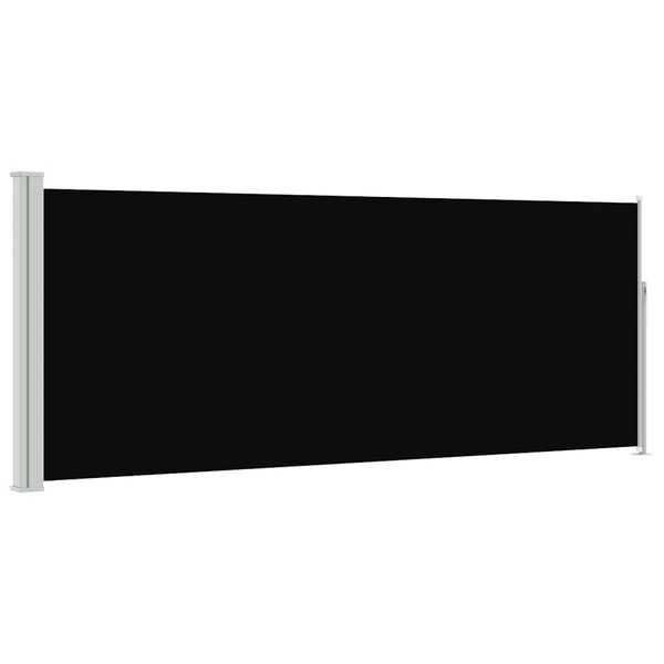 vidaXL Uttrekkbar sidemarkise 120 x 300 cm svart