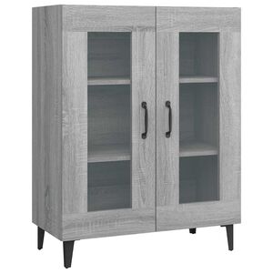 vidaXL Skjenk gr&aring; sonoma 69,5x34x90 cm konstruert tre