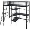 vidaXL Seng med madrass Svart 200 x 90 cm Metall