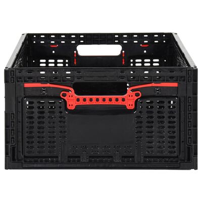 vidaXL Sammenleggbare kasser 2 stk 60x40x22 cm svart 46 L