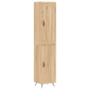 vidaXL Highboard sonoma eik 34,5x34x180 cm konstruert tre