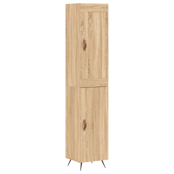 vidaXL Highboard sonoma eik 34,5x34x180 cm konstruert tre