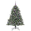 vidaXL Kunstig juletre med 150 LED gr&oslash;nn 150 cm PVC og plast og st&aring;l