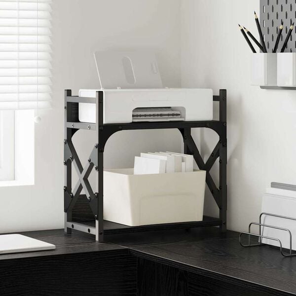 vidaXL Skiverstativ Svart Eik 40 x 20 x 40 cm Konstruert tre