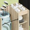 vidaXL Golfskap med hjul Ensfarget Sonoma eik 65 x 45 x 98 cm