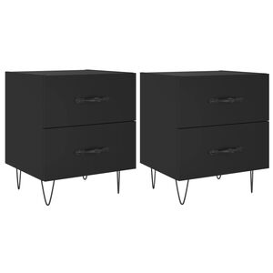 vidaXL Nattbord 2 stk svart 40x35x47,5 cm konstruert tre