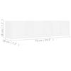 vidaXL Veggmontert CD-hylle hvit 75x18x18 cm konstruert tre