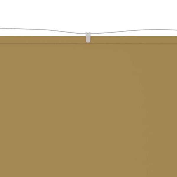vidaXL Vertikal markise beige 140x800 cm oxfordstoff