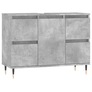 vidaXL Baderomsskap betonggr&aring; 80x33x60 cm konstruert tre