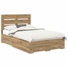 vidaXL Sengestamme med skuff Artisan Eik 120 x 190 cm Konstruert tre