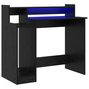 vidaXL Skrivebord Svart Eik 97 x 45 x 90 cm Konstruert tre