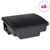 vidaXL Musefeller 6 stk svart 23x19x9,5 cm
