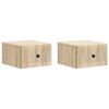 vidaXL Vegghengt Nattbord med skuff 2 pcs Sonoma eik 33 x 34,5 x 20 cm