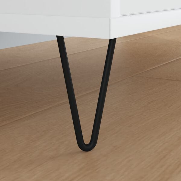 vidaXL M&oslash;belbein 2 pcs Svart 54.1 x 54.1 x 100 mm Jern