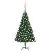 vidaXL Forh&aring;ndsbelyst kunstig juletre med kulesett gr&oslash;nn 120 cm PVC