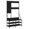vidaXL Klesstativ med skooppbevaring svart 100x40x184 cm