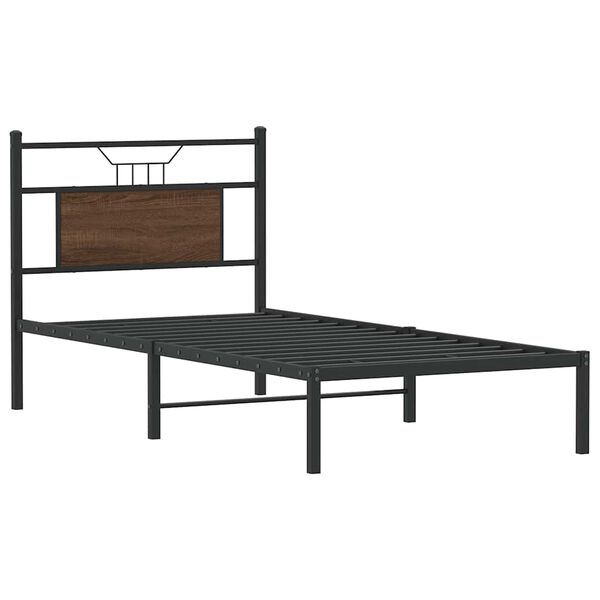vidaXL Sengeramme uten madrass brun eik 90x190 cm konstruert tre