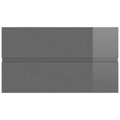 vidaXL Servantskap høyglans grå 80x38,5x45 cm sponplate