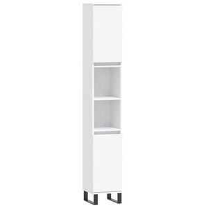 vidaXL Baderomsskap hvit 30x30x190 cm konstruert tre