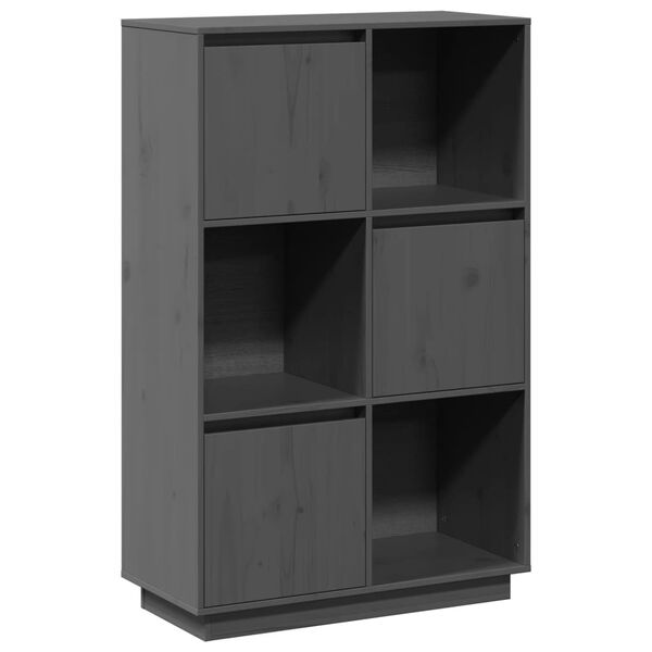vidaXL Highboard gr&aring; 74x35x117 cm heltre furu