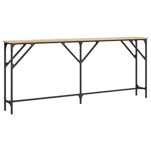 vidaXL Konsollbord sonoma eik 180x23x75 cm konstruert tre