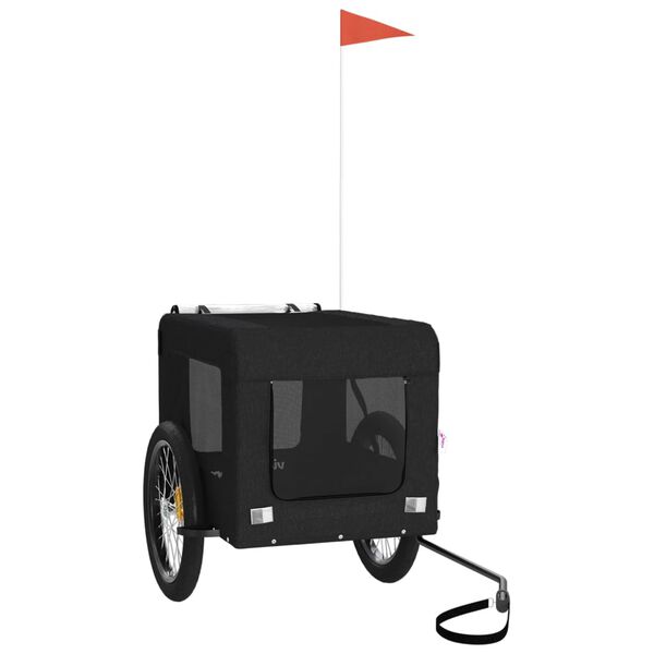 vidaXL Kj&aelig;ledyrsykkelhenger svart oxfordstoff og jern