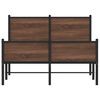 vidaXL Sengeramme i metall uten madrass brun eik 120x200 cm