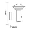 Luxform LED hagevegglampe med PIR-sensor Bitburg 230 V LUX1704Z