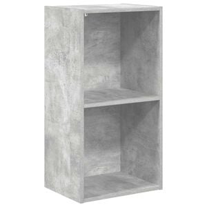 vidaXL Bokhylle 2 niv&aring;er betonggr&aring; 40x30x76,5 cm konstruert tre
