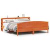 vidaXL Sengeramme uten madrass voksbrun 200x200 cm heltre furu