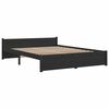 vidaXL Sengeramme svart heltre 135x190 cm Double