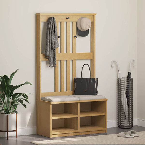 vidaXL Halltre SANDNES 87x40x159,5 cm heltre furu