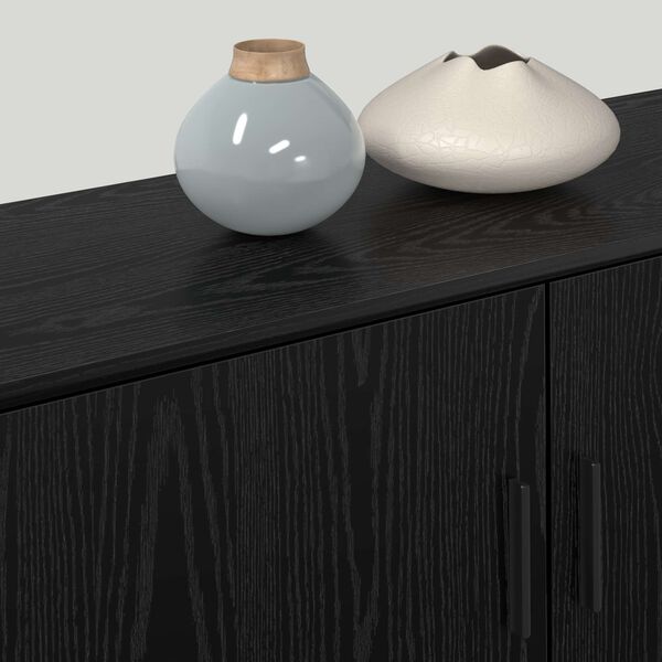 vidaXL Veggmontert TV-hylle sett 2 pcs Svart Eik 100 x 34,5 x 40 cm