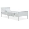 vidaXL Sengeramme hvit heltre furu 90x200 cm