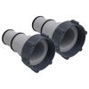vidaXL Bassengslangeadapter 2 stk plast