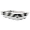 vidaXL Gastronormbeholdere 4 stk GN 1/1 65 mm rustfritt st&aring;l