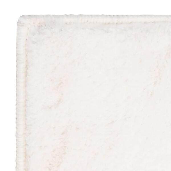 vidaXL Teppe kunstig kaninskinn 200x300 cm kremhvit